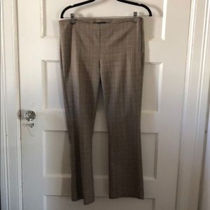 Plaid Zara ankle crop pants side zip fits  waist